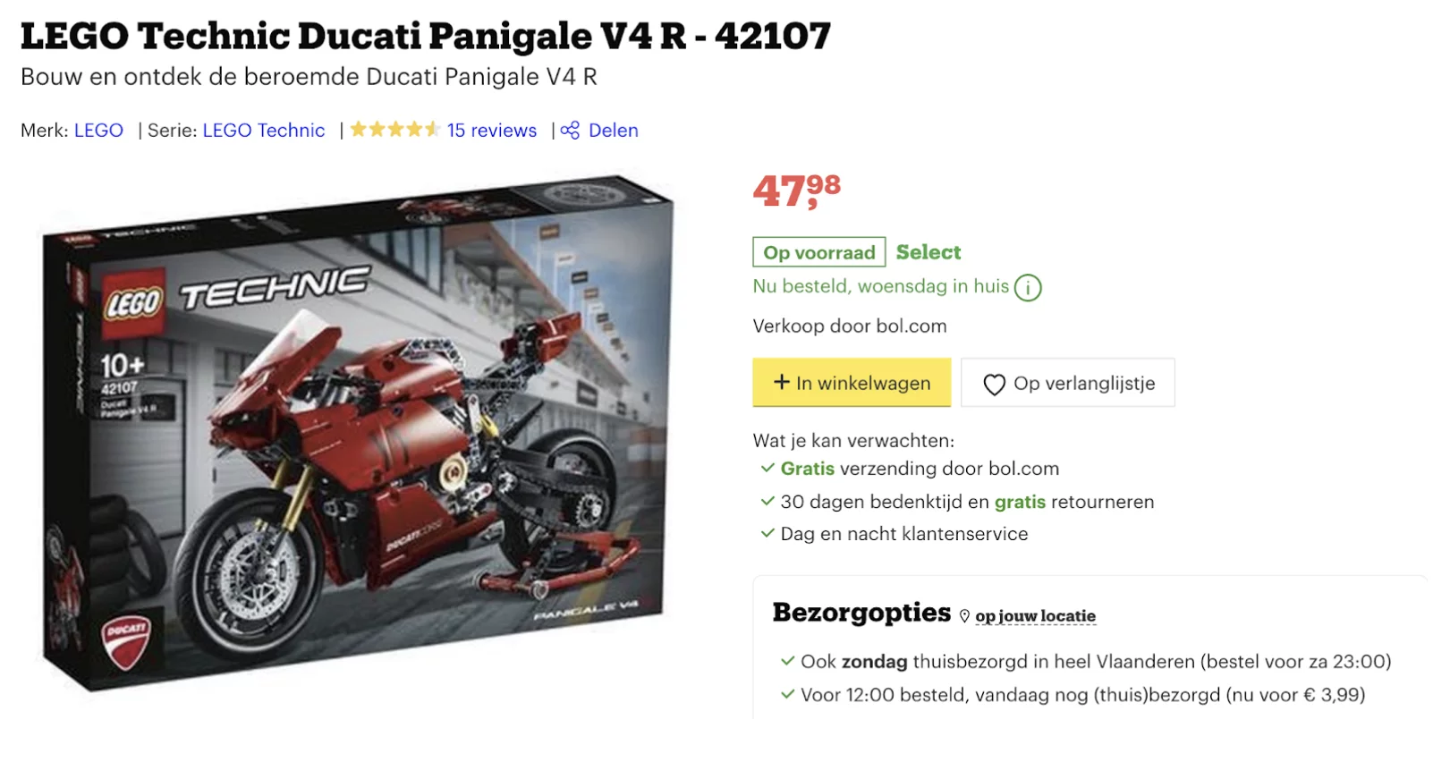 screenshot conversie optimalisatie bol.com